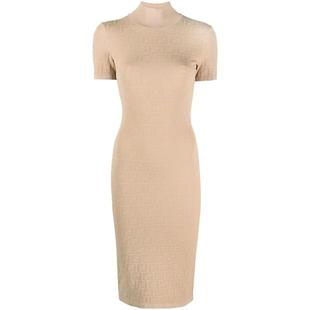 FITTED FENDI JACQUARD CLOTHING DRESS