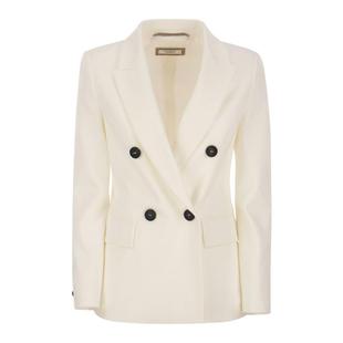 cotton double Wool breasted blazer and PESERICO