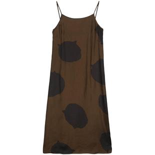 DRESS PRINT ALMEYA UMA MIDI ABSTRACT WANG WITH