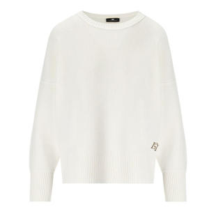 ELISABETTA CREWNECK IVORY FRANCHI JUMPER