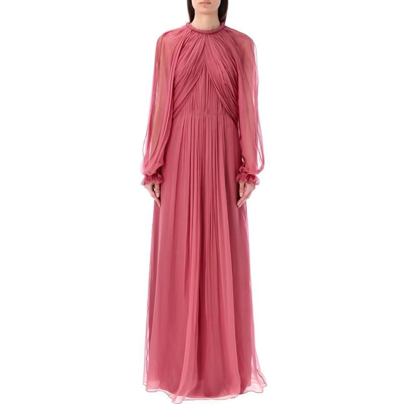 ALBERTA FERRETTI Organic chiffon long dress 运动服/休闲服装 运动半身裙 原图主图