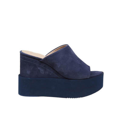 PALOMA BARCELÓ SUEDE MULES WITH WEDGE