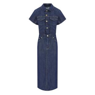 ROSE DENIM BLUE GANNI MIDI DRESS