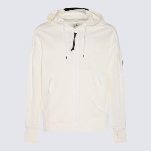 COMPANY C.P. WHITE COTTON SWEATSHIRT