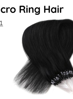 Micro Ring Human Hair Extensions Natural SNtraight  Machine