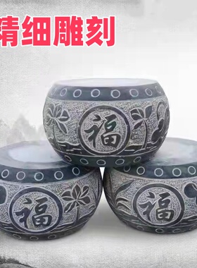青石柱墩底座石墩子路障门口柱脚石空心柱皮石头圆墩凳柱顶石庭院