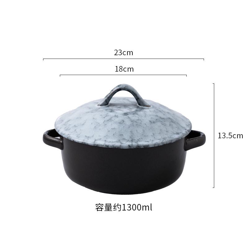 螺蛳粉双耳碗陶瓷高颜值带把手拌面大碗不规则家用单个日式泡面碗