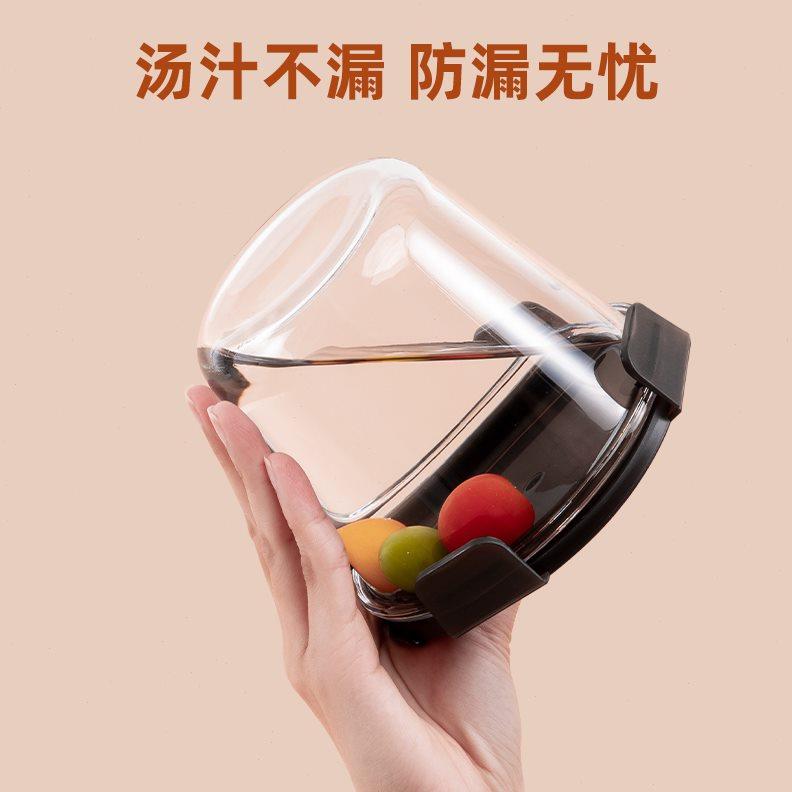 玻璃饭盒可微波炉加热专用的学生上班族带盖餐盒密封保鲜盒便当碗