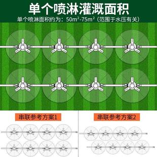 60度旋转自动洒水器农用喷灌浇水喷头浇菜水管喷灌水园林草坪溉
