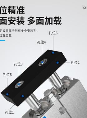 TPM朝日双轴双杆气缸TN/TDA10/16/20/25/32/40x30x20x60小型气动