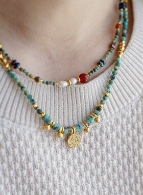设计师款波西米亚小众多巴胺项链