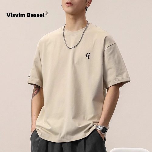 VISVIM SHINY重磅纯棉短袖t恤男士宽松打底衫2025新款上衣服秋款