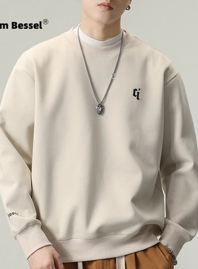 VISVIM BESSEL卫衣男春秋季宽松长袖T恤纯棉圆领内搭上衣加绒长袖