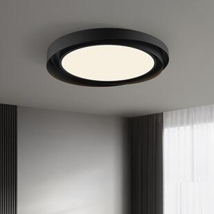 意式极简吸顶灯卧室儿童房间LED现代简约个性黑色护眼全光谱