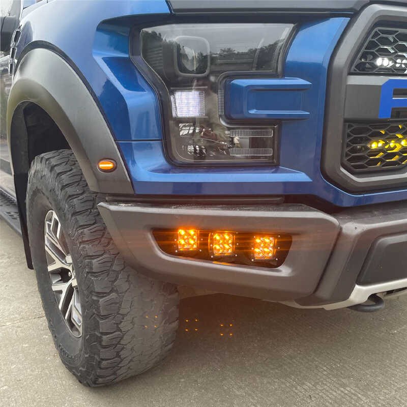 适用于09-23款猛禽/F150改装前杠雾灯固定支架 S引擎盖A柱支架配