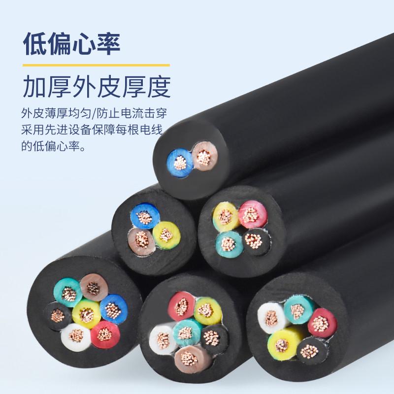 RVV软电缆电线2 3 4 5 6 7芯0.12 0.2 K0.3 0.5平方电源控制信号