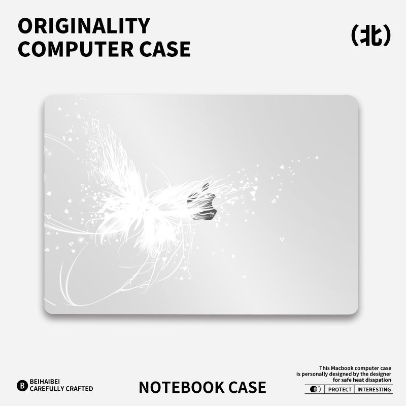 ins简约蝴蝶色适用苹果华为电脑mac笔记本电脑2025新款M2pro15寸macbook15保护壳macbookair13膜M3轻薄冰晶壳