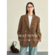 廓形设计感西装 SWAP SENSE麂语棱廓·复古摩卡棕学院风新款 外套女