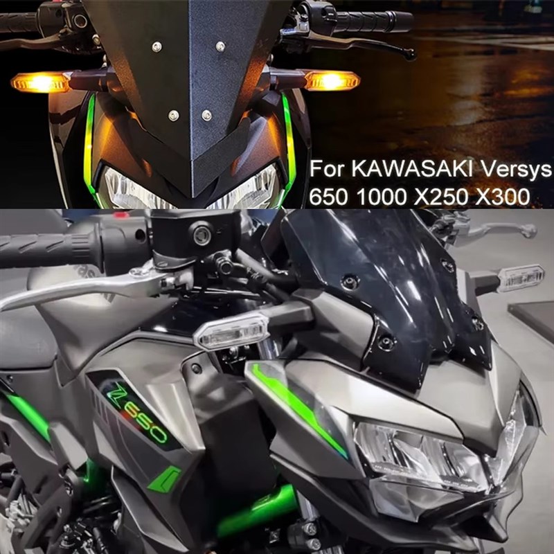 无损安装川崎忍者300 400 650 wX300 Z400 Z650 Z900前后转向灯LE