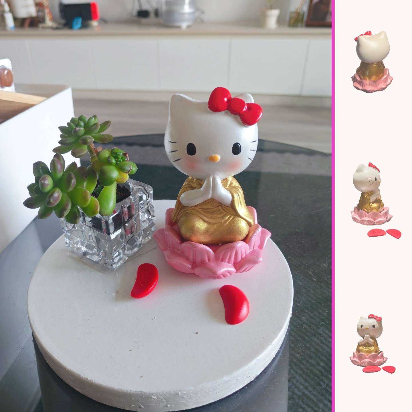 工位摆件佛系Kitty可爱创意装饰摆饰情绪稳定神器莫生气摆件礼物