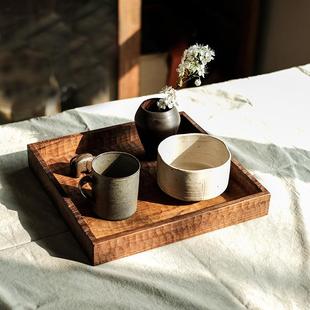 堂上燕手工實木柚木茶盤托盤置物盒果盤餐盤收納整木全手工鑿制