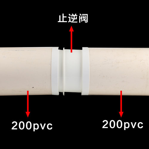 管道止逆阀200PVC管用油烟机防回流逆止阀烟道止回阀防油烟倒灌