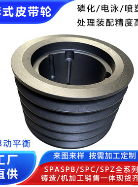 欧标锥套皮带轮大全C型8槽快拆易安装SPC560-8-5050胀紧套皮带轮