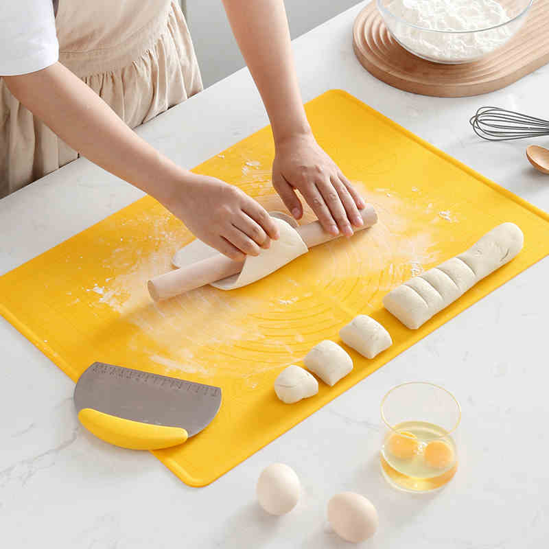onlycook食品级硅胶揉面垫家用和面垫子面板烘焙工具擀面杖杆面棒