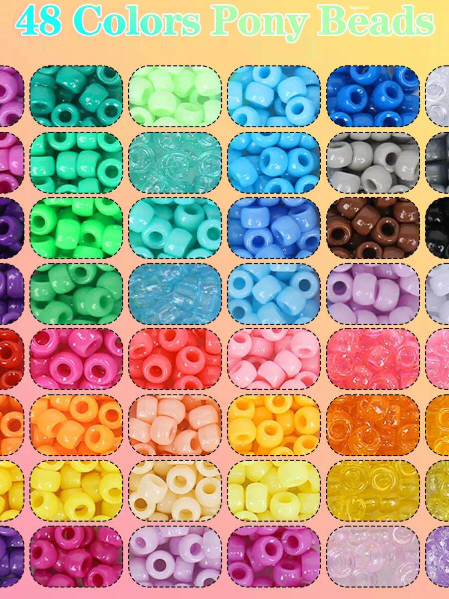 Pony Bead Bracelet Kit for DIY Jewelry Making & Crafts - Product image 2