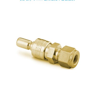 Swagelok世伟洛克(B-QC4-S-6M0) 黄铜仪表快速O接头,0.3 Cv,6 mm