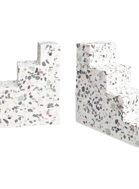 新中式水磨石书挡样板p房样品屋展示中心卧室书房客厅饭厅桌面玄