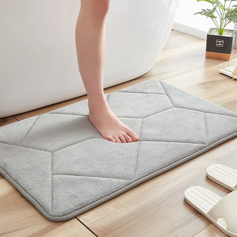 网红Memory cotton absorbent floor mat Non slip foot pad防滑