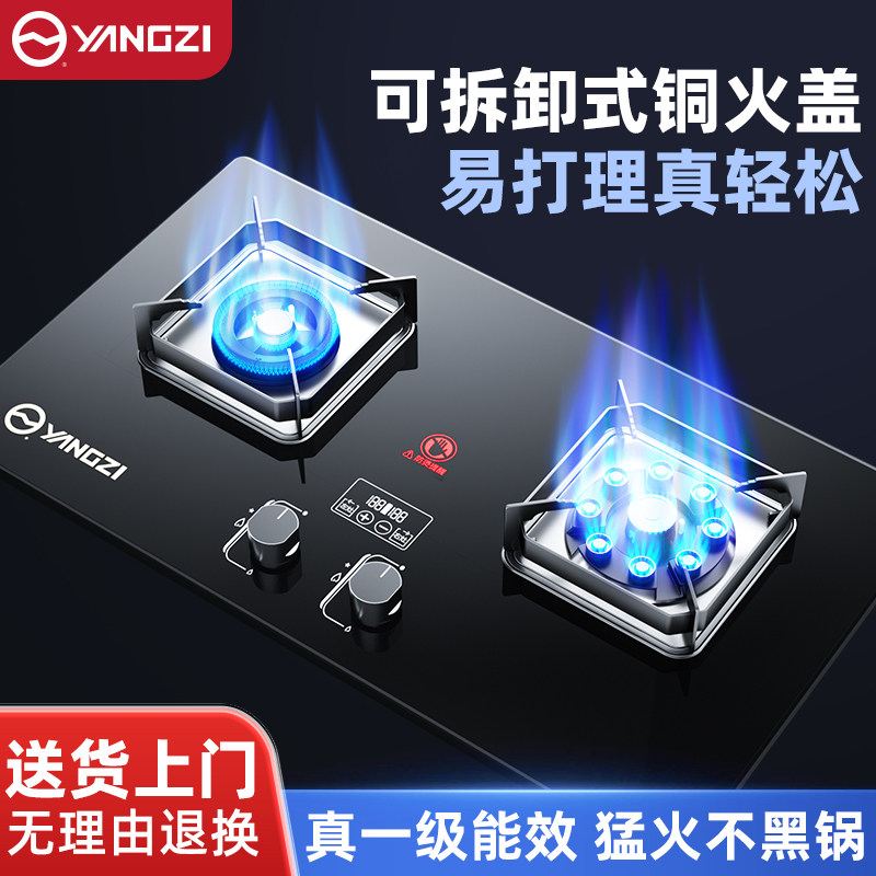 扬子燃气灶煤气灶双灶家用嵌入台式天然气液化气猛火灶台2025新款