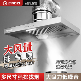 扬子抽油烟机家用厨房出租房简易拢烟式大吸力排风换气扇强力抽烟