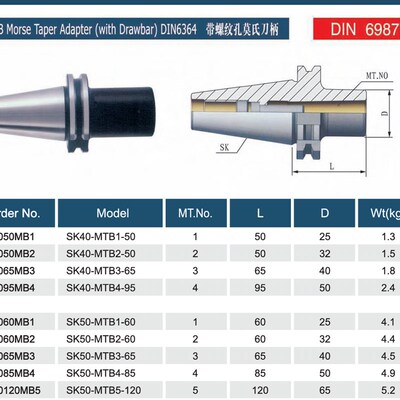 DIN69871德标莫m氏铣刀柄JT50-MTB4-90 JT50-MTB1-45