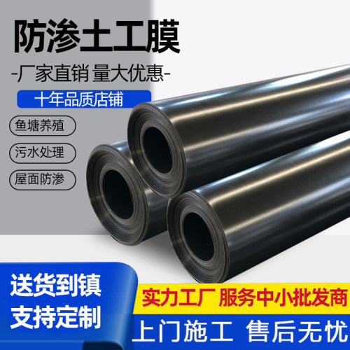 土工膜防水气膜藕池防漏沼鱼塘塑料E水防渗膜护坡T农膜黑色养殖膜