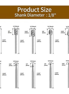 10Pcs Tungsten Carbide Rotary Burr Set and 20PcsT HSS Router