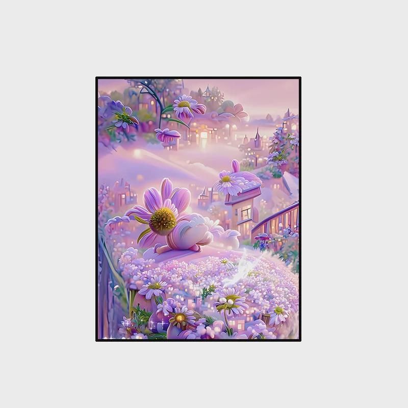 43n紫色风景钻石画2p024贴钻十字绣手工砖石贴画5d点新款客厅卧室,居家布艺,家纺布艺/布料面料缝制服务,淘宝优惠券,粉丝福利购,淘宝优惠卷