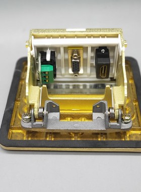 弹起式音频VA多媒体VGA显示器HDMEI高清直头家用地插接线莲花免焊