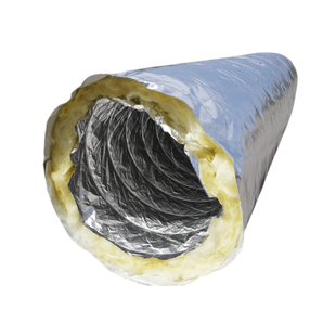 中央空调保温通风管道夹筋铝箔岩棉软管送风O机盘管玻纤布厚暖风