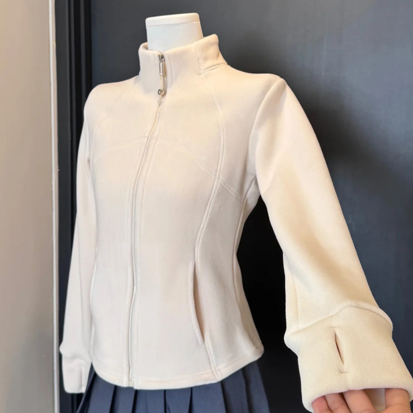 2025加绒双面奥摇粒绒卫衣外套女秋冬款立领修身冲锋衣内胆瑜伽服,女装/女士精品,短外套,淘宝优惠券,粉丝福利购,淘宝优惠卷