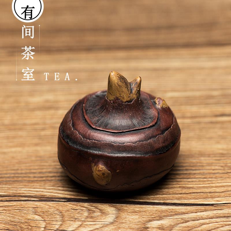 茶宠摆件精品紫砂彷真荸荠茶玩雕塑趣味手把件样板房家居装饰礼品