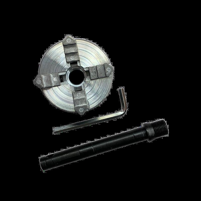 组合微型车床主轴连接杆迷你小卡盘四爪单动夹头家用木工卡具50mm