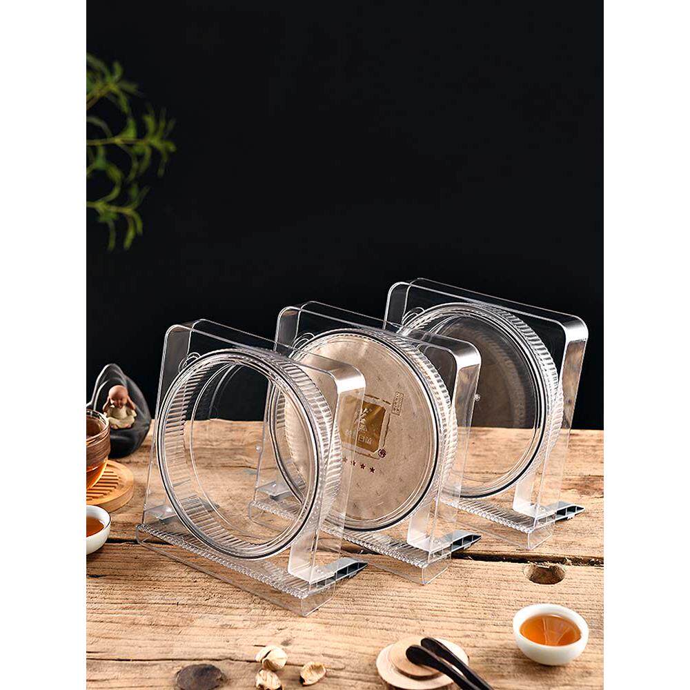 北杉茶饼展示收纳盒普洱茶饼盒茶叶摆放展示架家用收纳高档展示架