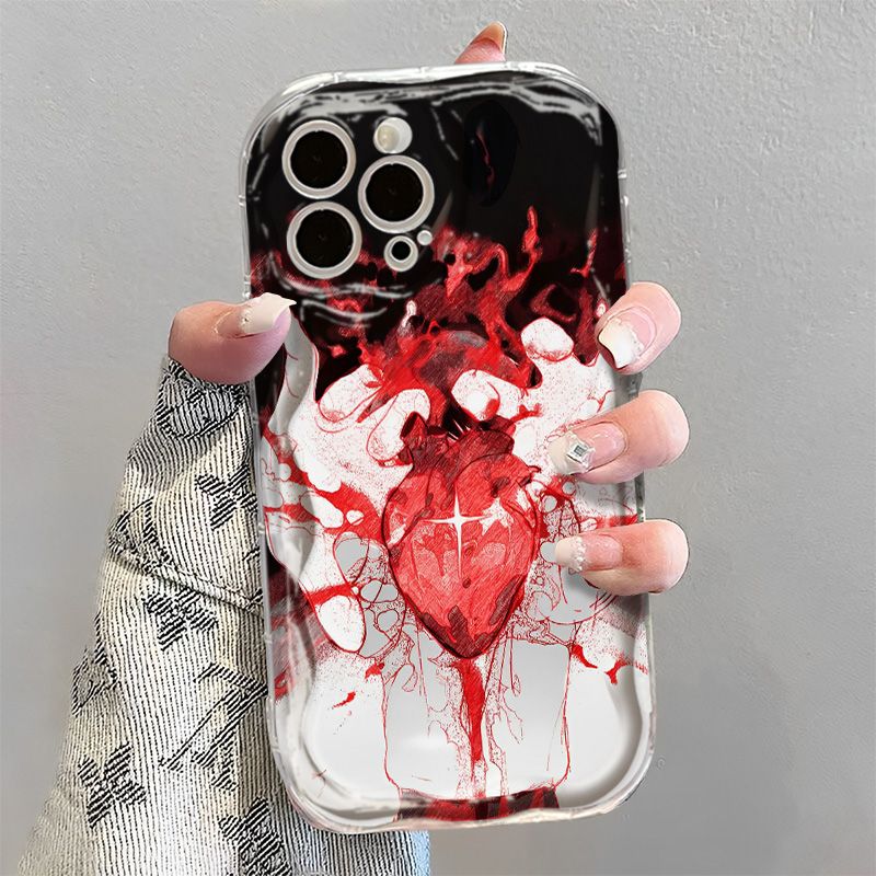 原创暗黑心脏古风插画艺术适用iPhone13手机壳小米OPPO华为全包软可定制