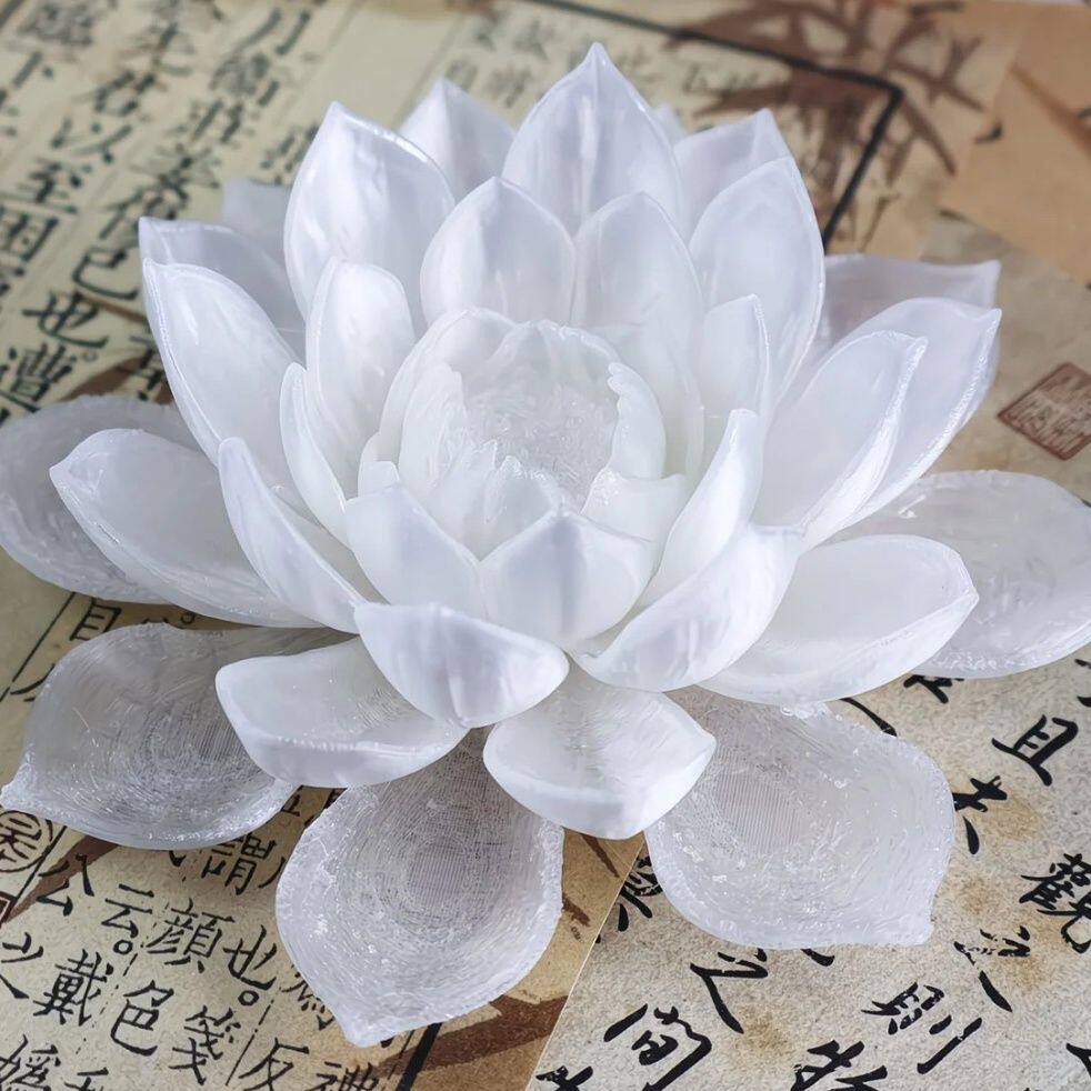中式仿真莲花造景摆件古风汉服鱼缸水陆盆景荷花家居装饰道具