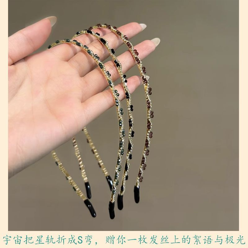 2025洋气新款细发箍女洗脸高级压发头饰时尚发捆发窟