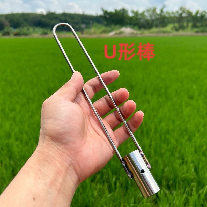 单双针配套打鱼捉黄鳝泥鳅实心加粗不锈钢探鱼抄网头勾果专用针