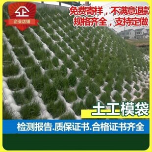 河道重力模袋复合型土砾模袋生态土石笼袋复合草籽盖PET土工固袋