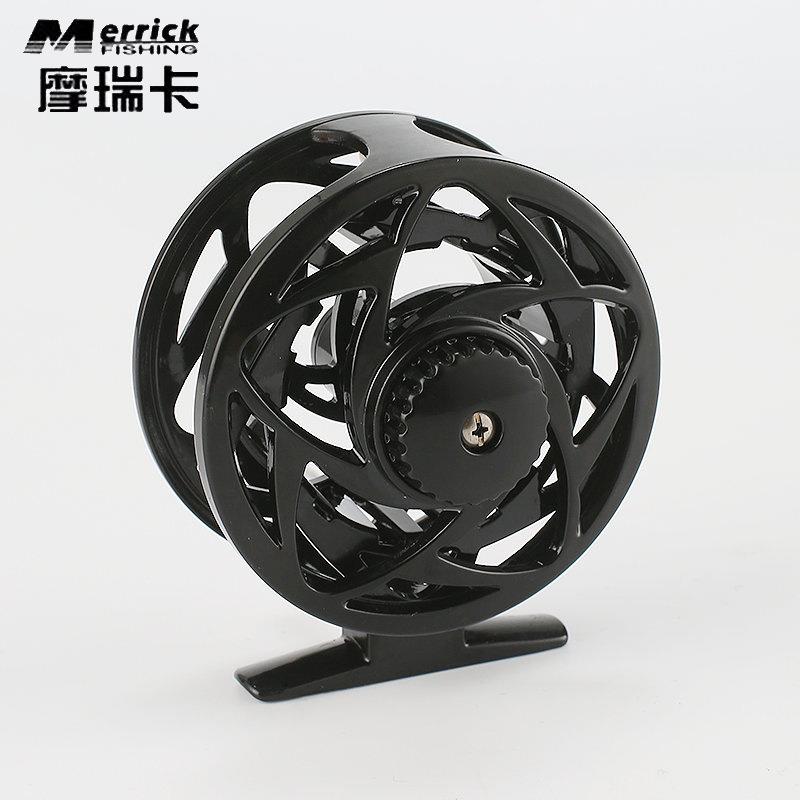 摩瑞卡前打轮全金属带泄力渔轮鱼线轮飞蝇轮飞钓轮中通轮渔具